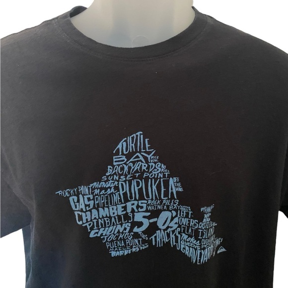 QUIKSILVER Surf Spots Tee Shirt Regular Fit Men XL - Picture 1 of 5